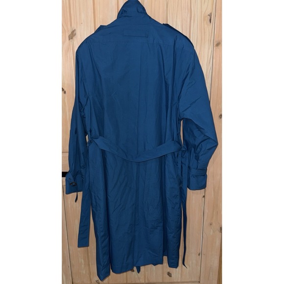 Vintage LONDON FOG Trench Coat Turquoise Blue Women's 16 Reg Belted USA - Picture 10 of 16